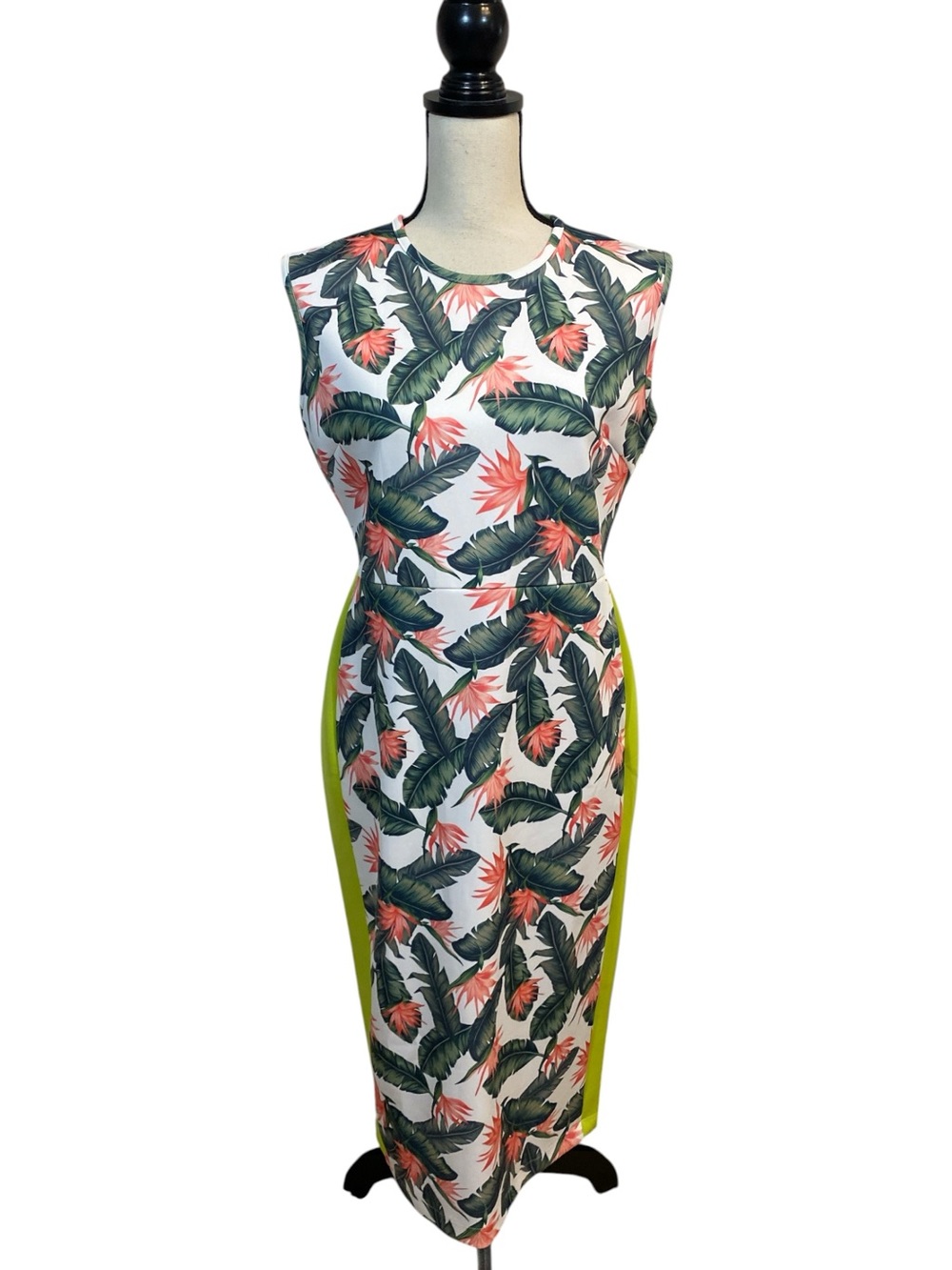 NWT Wendy Williams Bird of Paradise Sleeveless Scuba Dress M